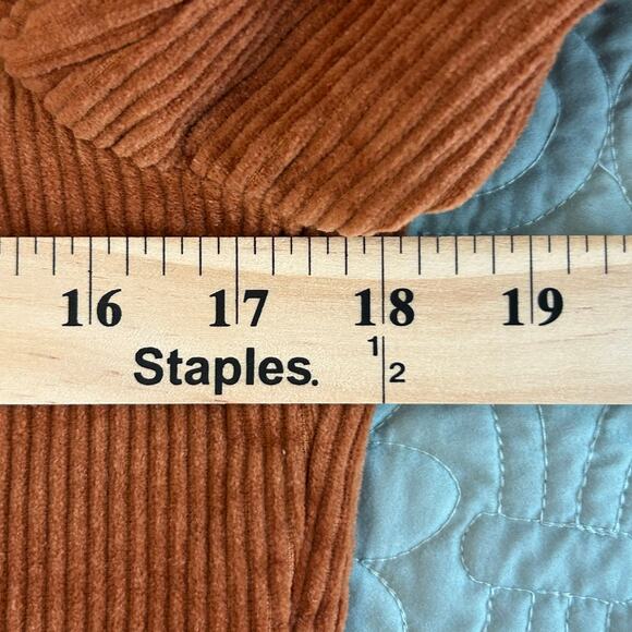 Lulu's Terracotta Cropped Corduroy Moto Jacket, Sz XS - Picture 7 of 8